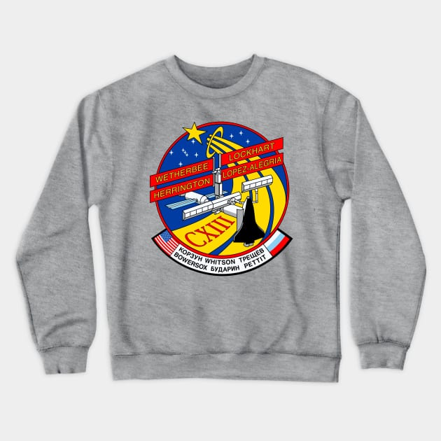 STS-113 Crewneck Sweatshirt by Rush Creative Tees